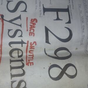 Space Shuttle F298 Original Blue Prints